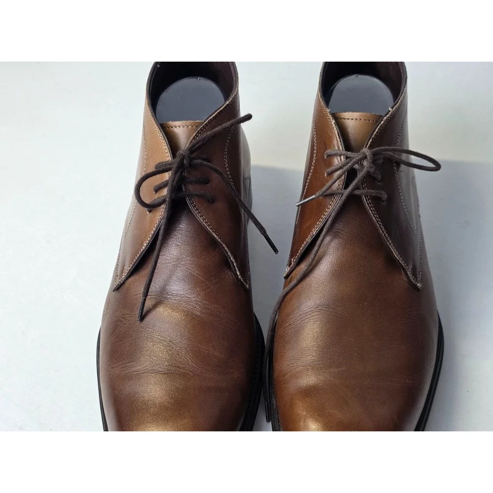 Mezlan Usini Men's Boots Size 10 M Brown Leather Classic Chukka‎ Shoes 18154
